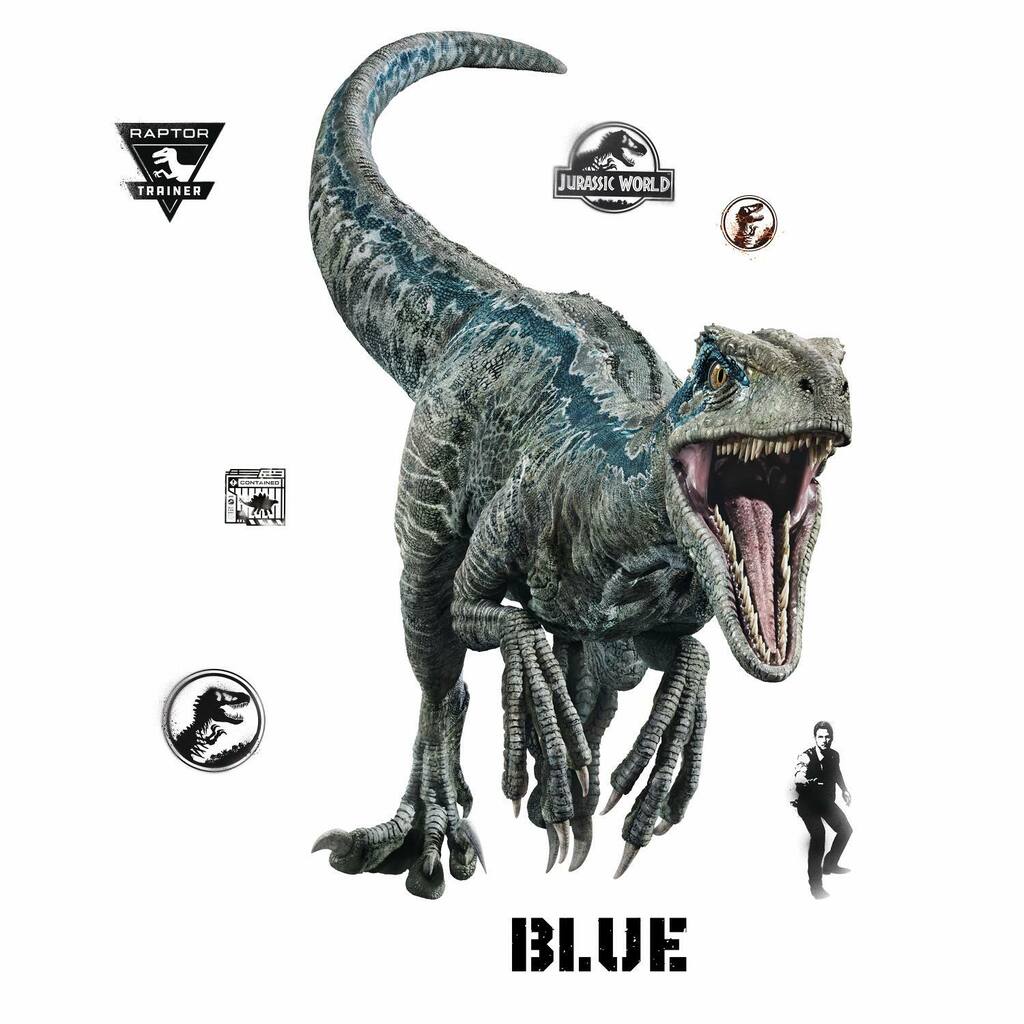 Roommates Jurassic World Fallen Kingdom Blue Velociraptor Giant Wall Decal Michaels Roommates Jurassic World Fallen Kingdom Blue Velociraptor Giant Wall Decal Michaels